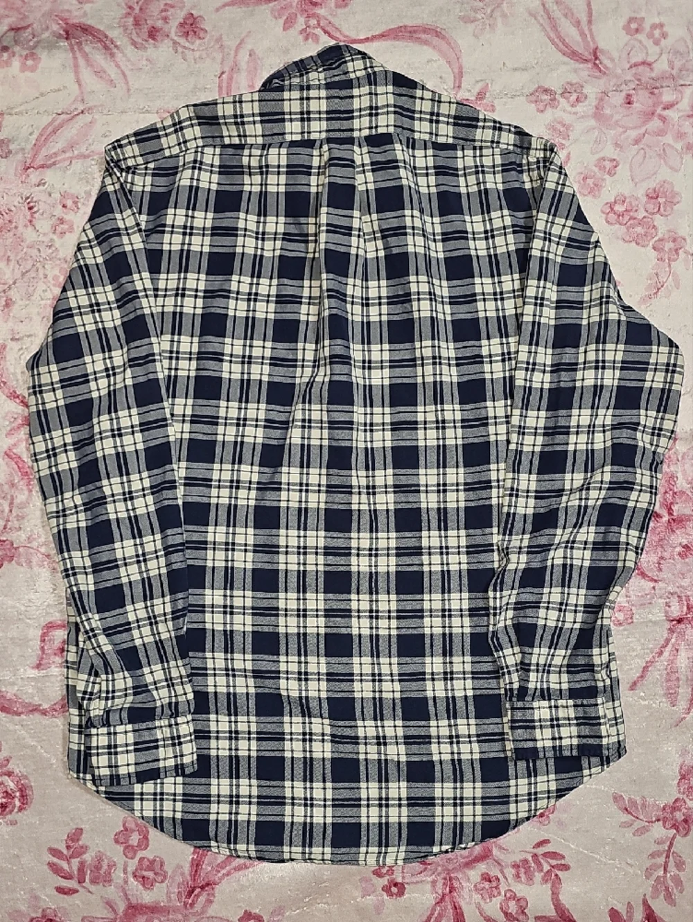 Polo by Ralph Lauren Navy and White‎ Plaid Button-Down Shirt